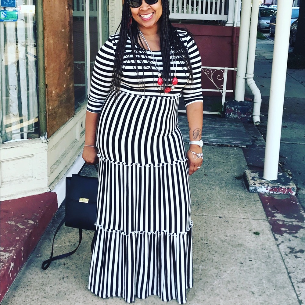 Ruffled maxi dress